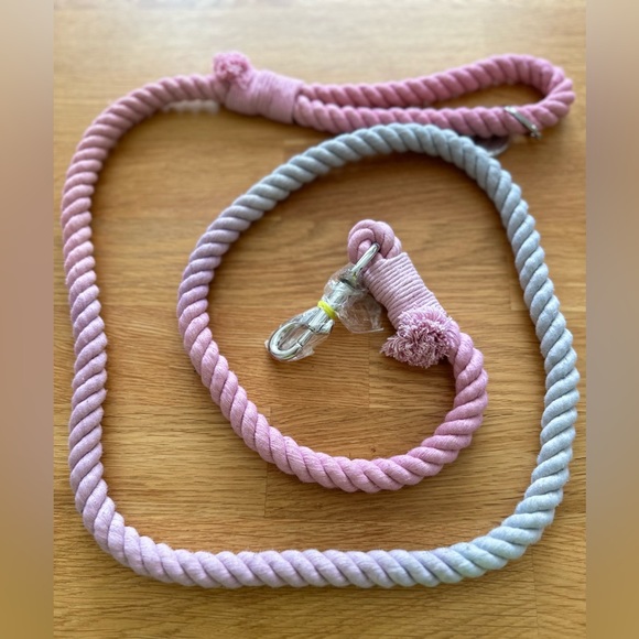NEW Pink & Grey Rope Leash - Picture 4 of 4